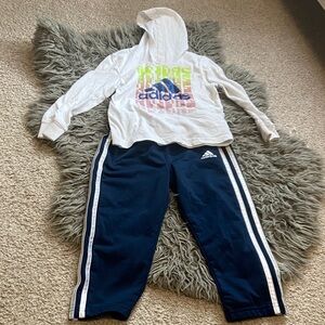 Adidas Kids Navy Joggers & Hoodie